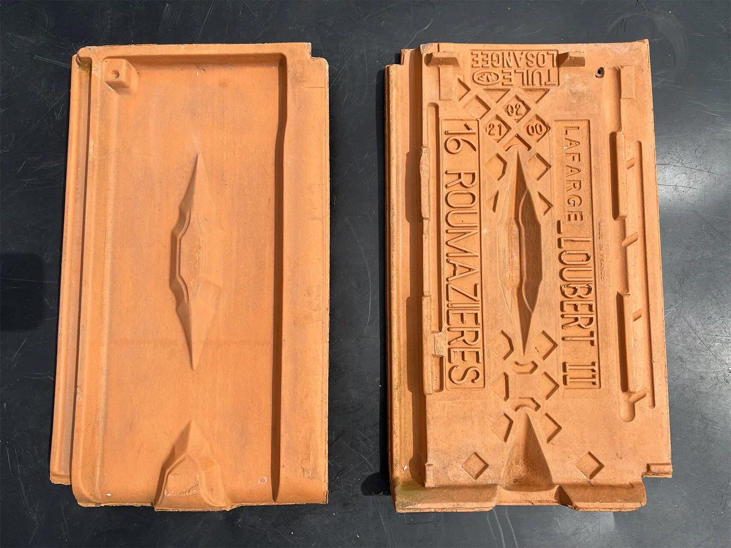 Roumazieres Loubert II losangée orange Tuiles d'occasion